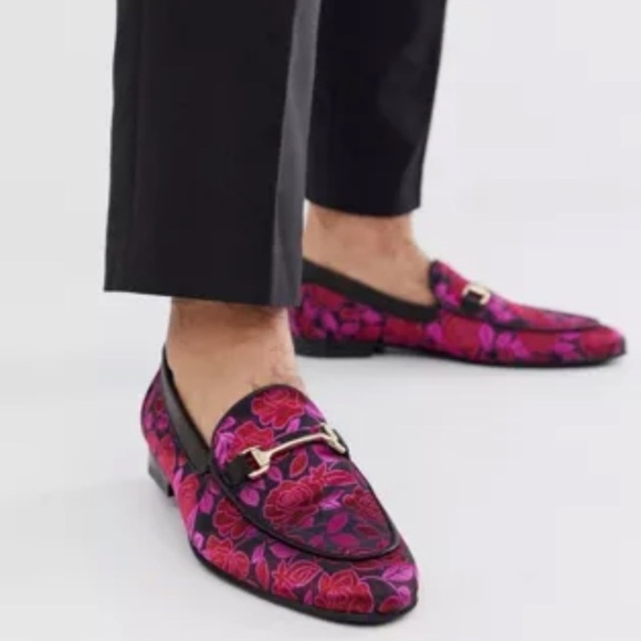 WALK London Jude Bar Loafers in Brocade - Picture 2 of 5